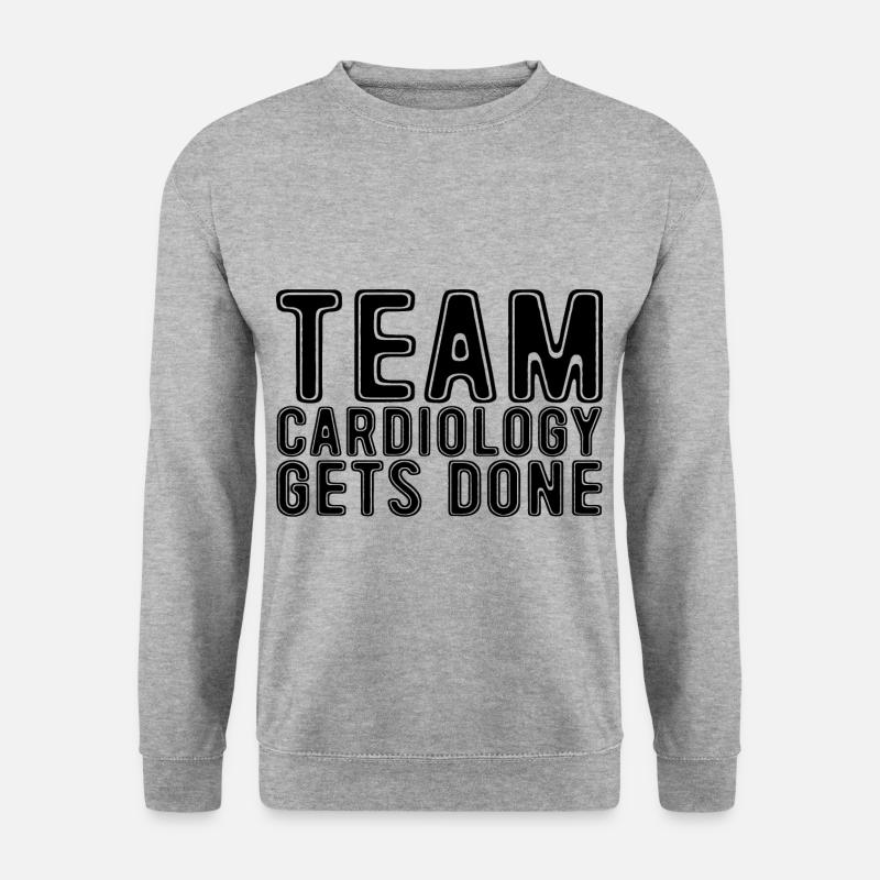 Team Cardiology Gets Done - Unisex Pullover - Weißgrau meliert