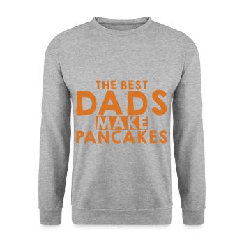 The Best Dads Make Pancakes 4 - Unisex Sweatshirt - salt & pepper - Front - Alina (178cm) & Michal (187cm)