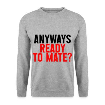 Anyways Ready To Mate 2 - Unisex Sweatshirt - salt & pepper - Front - Alina (178cm) & Michal (187cm)