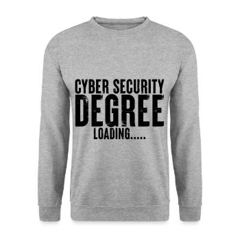 Cyber Security Degree Loading - Unisex Sweatshirt - salt & pepper - Front - Alina (178cm) & Michal (187cm)