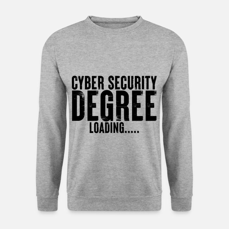 Cyber Security Degree Loading - Unisex Pullover - Weißgrau meliert