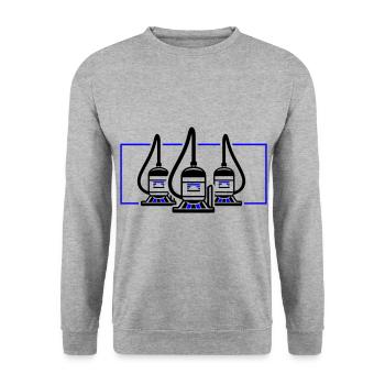 Nettoyage de l’aspirateur - Sweat-shirt Unisexe - gris chiné - Devant - Alina (178cm) & Michal (187cm)