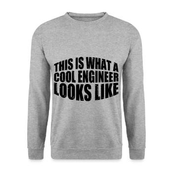 This Is What A Cool Engineer Looks Like 4 - Unisex Sweatshirt - salt & pepper - Front - Alina (178cm) & Michal (187cm)
