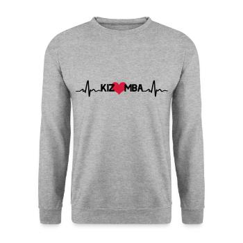 Kizomba Heart Black - Unisex Sweatshirt - salt & pepper - Front - Alina (178cm) & Michal (187cm)