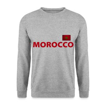 Marokko - Unisex Pullover - Weißgrau meliert - Vorne - Alina (178cm) & Michal (187cm)