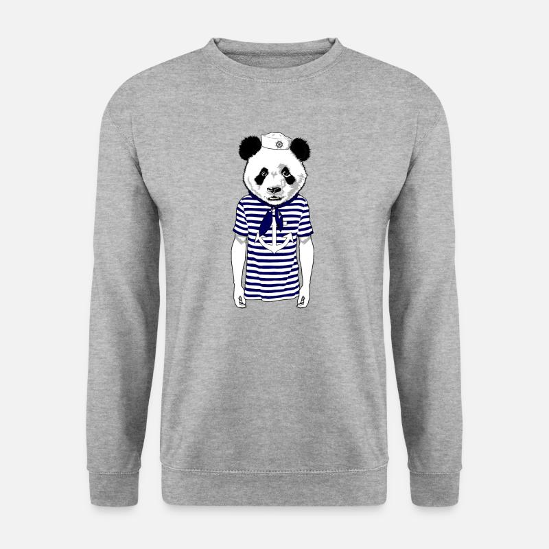 panda sailor - Unisex Sweatshirt - salt & pepper
