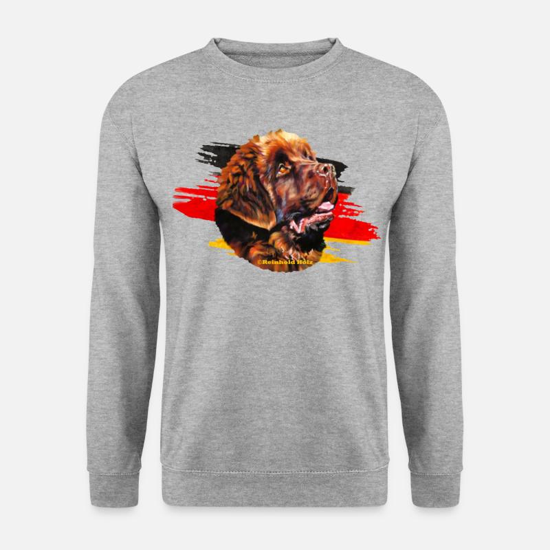 Newfoundland - Neufundländer - Unisex Pullover - Weißgrau meliert