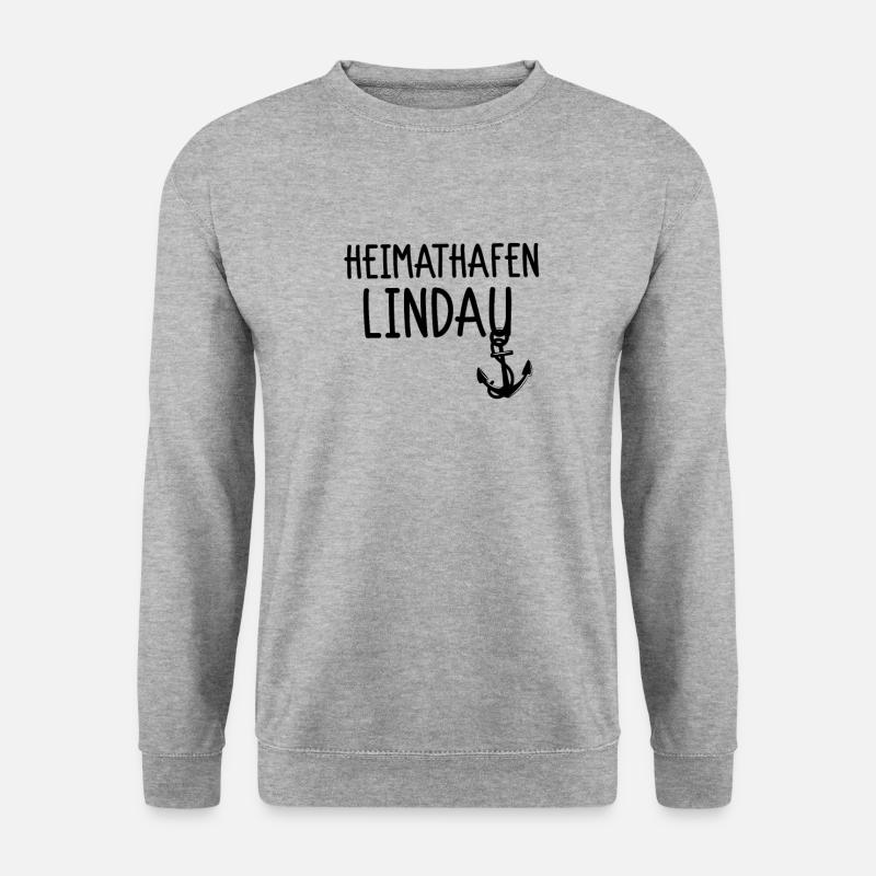 Heimathafen Lindau - Unisex Pullover - Weißgrau meliert