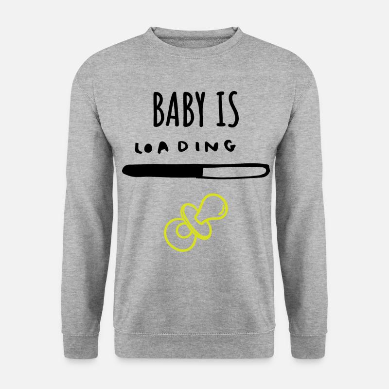 Baby is loading... - Unisex Pullover - Weißgrau meliert