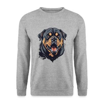 Rottweiler - Unisex Sweatshirt - salt & pepper - Front - Alina (178cm) & Michal (187cm)