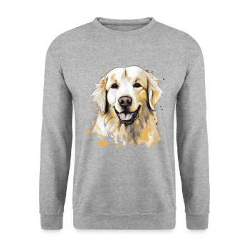 Golden Retrievers - Unisex Sweatshirt - salt & pepper - Front - Alina (178cm) & Michal (187cm)