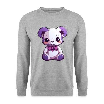 Teddy bear baby - Unisex Sweatshirt - salt & pepper - Front - Alina (178cm) & Michal (187cm)
