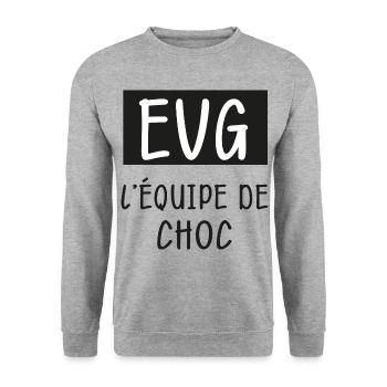 Evg l'équipe de choc - Sweat-shirt Unisexe - gris chiné - Devant - Alina (178cm) & Michal (187cm)