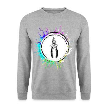 Outil de symbole de pince - Sweat-shirt Unisexe - gris chiné - Devant - Alina (178cm) & Michal (187cm)