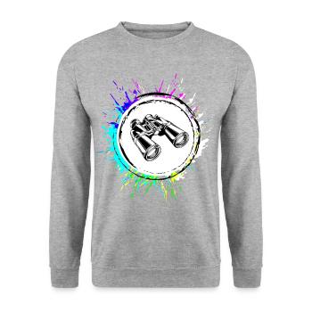 Icône de jumelles - Sweat-shirt Unisexe - gris chiné - Devant - Alina (178cm) & Michal (187cm)