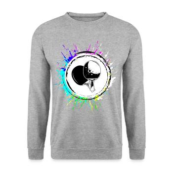 Table tennis, Ping pong Sport - Unisex Sweatshirt - salt & pepper - Front - Alina (178cm) & Michal (187cm)