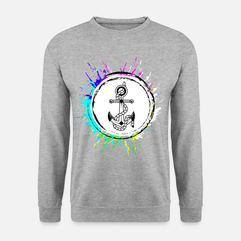 Signe d’icône d’ancre - Sweat-shirt Unisexe - gris chiné