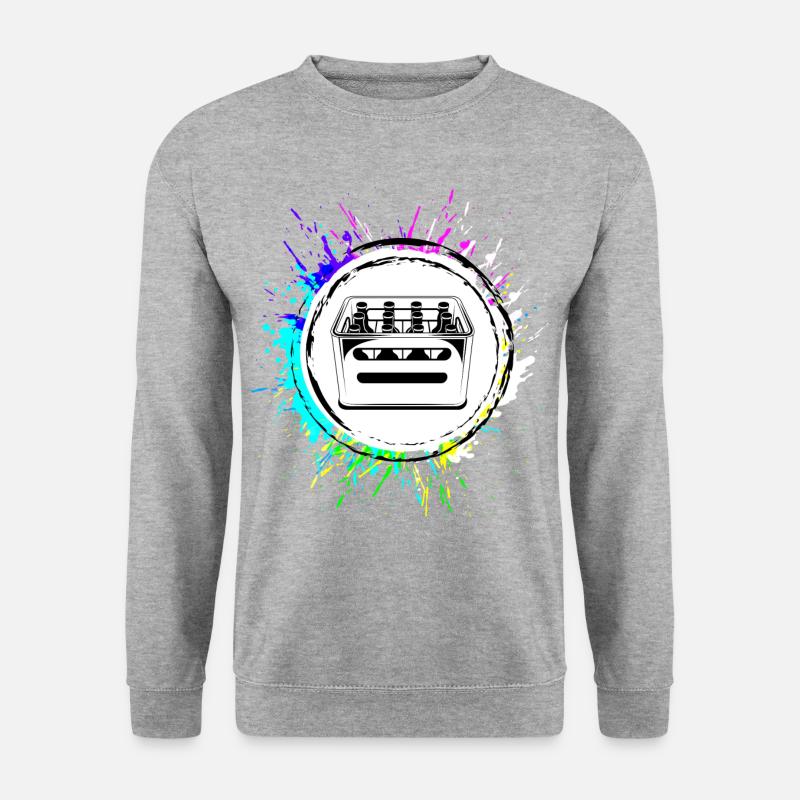Bierkiste Kiste Bier - Unisex Pullover - Weißgrau meliert