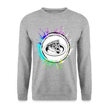 Baking Apple Pie - Unisex Sweatshirt - salt & pepper - Front - Alina (178cm) & Michal (187cm)