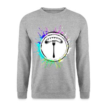 Bratwurst Sausage - Unisex Sweatshirt - salt & pepper - Front - Alina (178cm) & Michal (187cm)