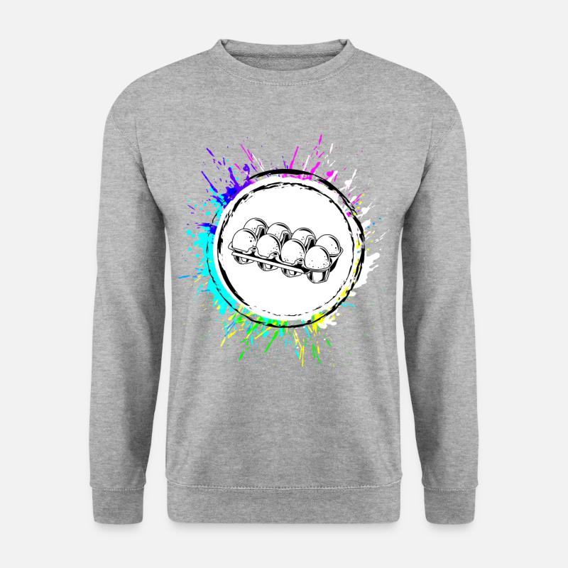 Eier symbol - Unisex Pullover - Weißgrau meliert