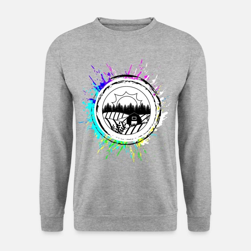 Farm Landwirt - Unisex Pullover - Weißgrau meliert