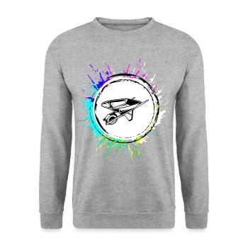 Wheelbarrow icon - Unisex Sweatshirt - salt & pepper - Front - Alina (178cm) & Michal (187cm)