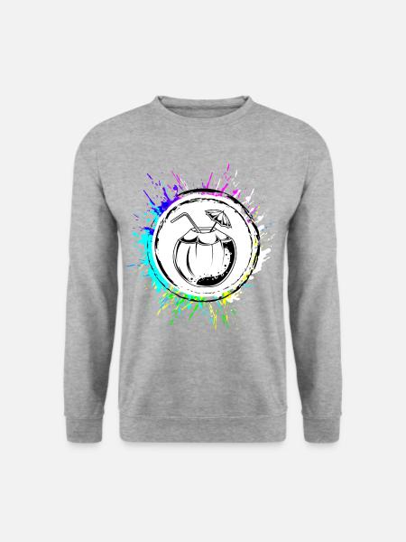 Kokos Icon Symbol - Unisex Pullover - Weißgrau meliert