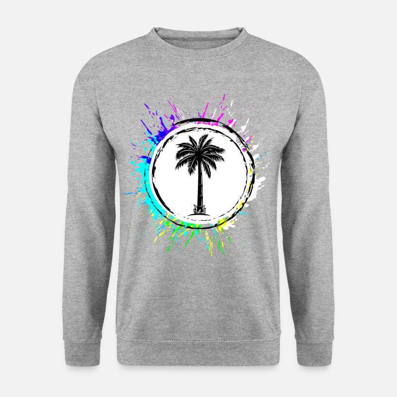 palme symbol - Unisex Pullover - Weißgrau meliert