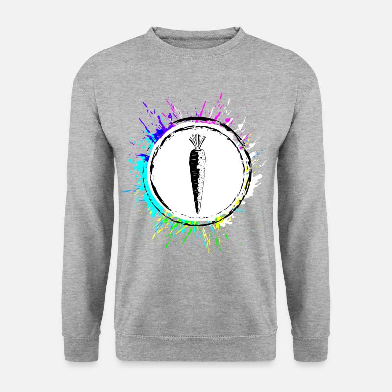 Karotte Symbol - Unisex Pullover - Weißgrau meliert