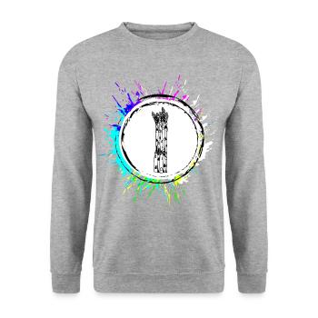 Icône d’asperge - Sweat-shirt Unisexe - gris chiné - Devant - Alina (178cm) & Michal (187cm)