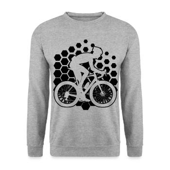 Road Cyclists Road Cycling Women - Unisex Sweatshirt - salt & pepper - Front - Alina (178cm) & Michal (187cm)
