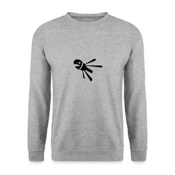 Haidüse - Unisex Pullover - Weißgrau meliert - Vorne - Alina (178cm) & Michal (187cm)
