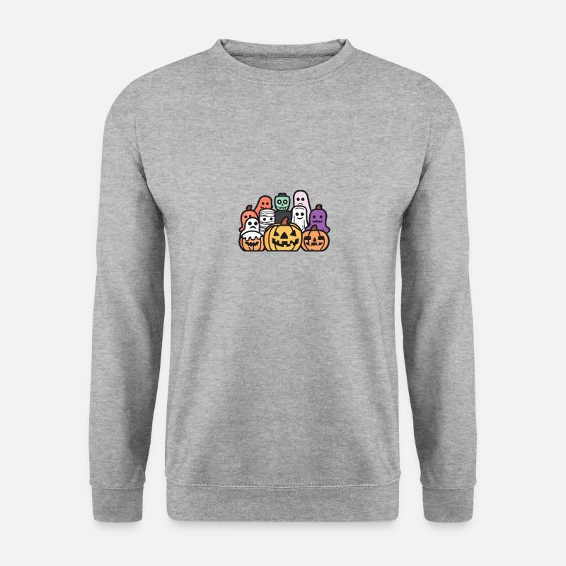 Halloween Party Comic - Unisex Pullover - Weißgrau meliert