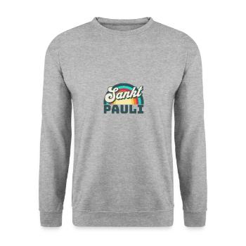 Sankt Pauli St.Pauli Hamburg Paulian Hamburger - Unisex Sweatshirt - salt & pepper - Front - Alina (178cm) & Michal (187cm)