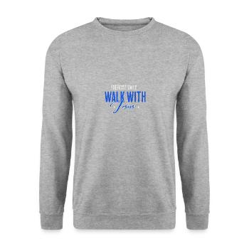 Funny Christian Clothing - Daily Training - Unisex Sweatshirt - salt & pepper - Front - Alina (178cm) & Michal (187cm)