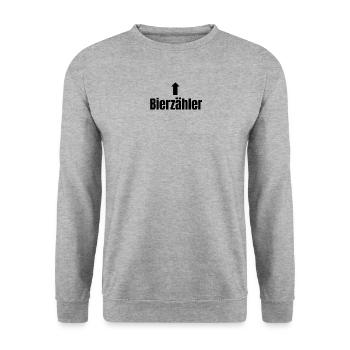 Bierzähler - Unisex Pullover - Weißgrau meliert - Vorne - Alina (178cm) & Michal (187cm)