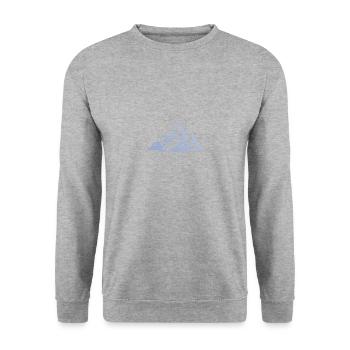 Mountains Peaks - Unisex Sweatshirt - salt & pepper - Front - Alina (178cm) & Michal (187cm)