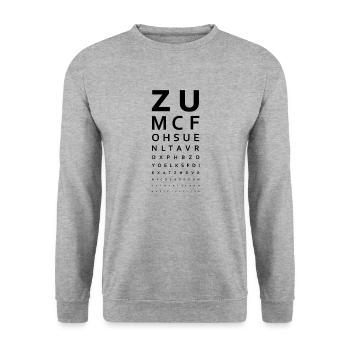 Opticien - Sweat-shirt Unisexe - gris chiné - Devant - Alina (178cm) & Michal (187cm)