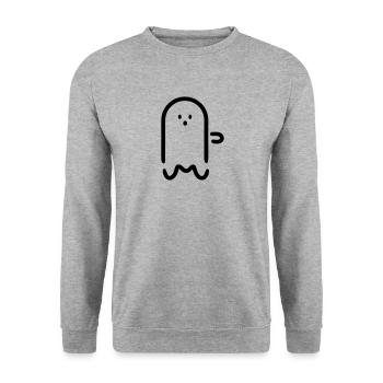 Ghost - Unisex Sweatshirt - salt & pepper - Front - Alina (178cm) & Michal (187cm)