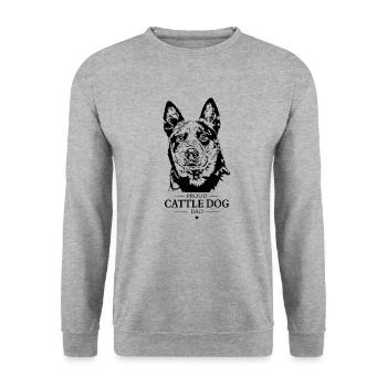 Bétail Chien Papa Hunde Hund Wilsigns - Sweat-shirt Unisexe - gris chiné - Devant - Alina (178cm) & Michal (187cm)
