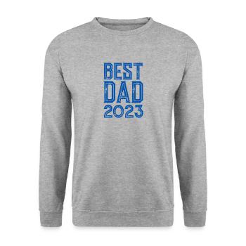 BEST DAD 2023 - FATHER'S DAY - BIRTHDAY GIFT - Unisex Sweatshirt - salt & pepper - Front - Alina (178cm) & Michal (187cm)