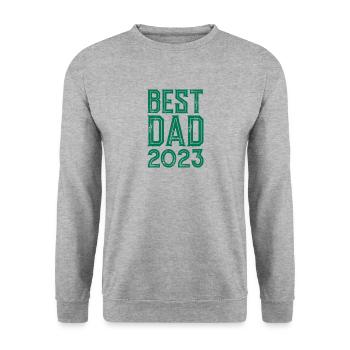 BEST DAD 2023 - FATHER'S DAY - BIRTHDAY GIFT - Unisex Sweatshirt - salt & pepper - Front - Alina (178cm) & Michal (187cm)