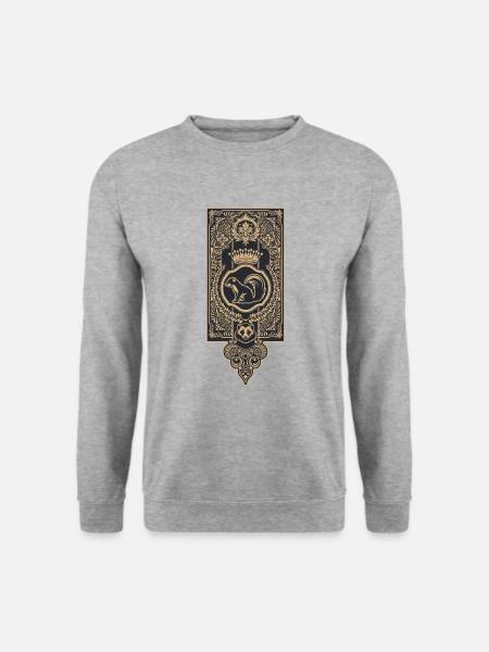 Wappen Dachsschule der Magie - Unisex Pullover - Weißgrau meliert