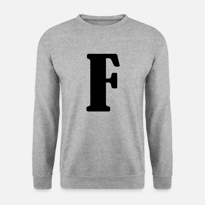 F - Unisex Pullover - Weißgrau meliert