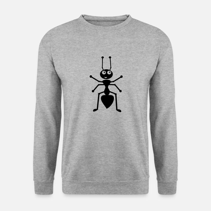 Ameise - Unisex Pullover - Weißgrau meliert