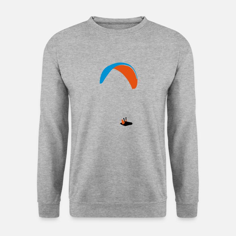 Paraglider - Gleitschirm XC - Unisex Pullover - Weißgrau meliert