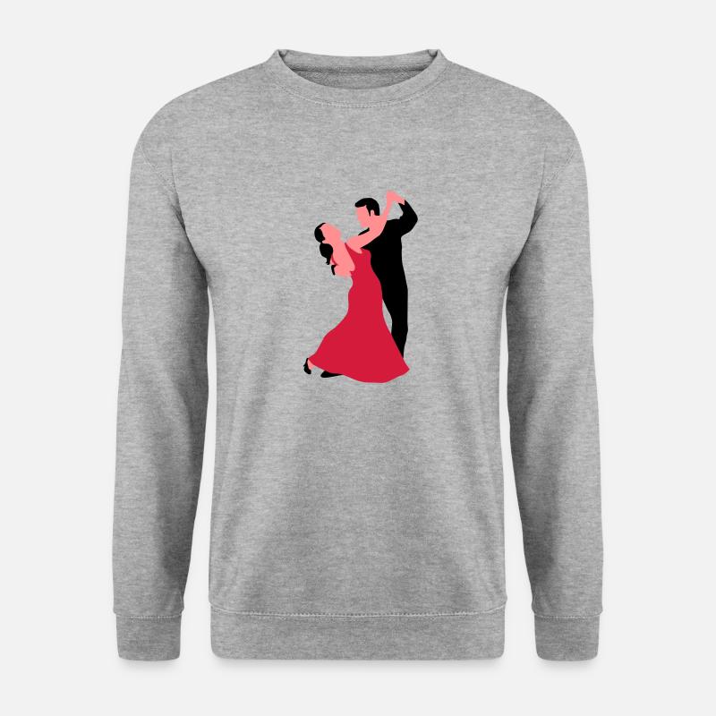 tanzpaar_f_3c - Unisex Pullover - Weißgrau meliert