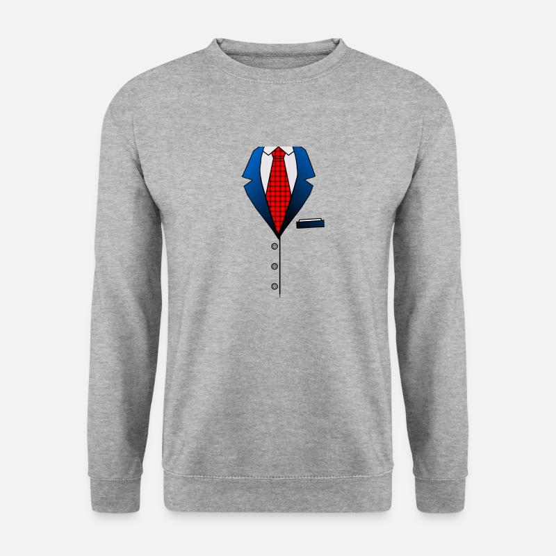 Suit - Unisex Pullover - Weißgrau meliert