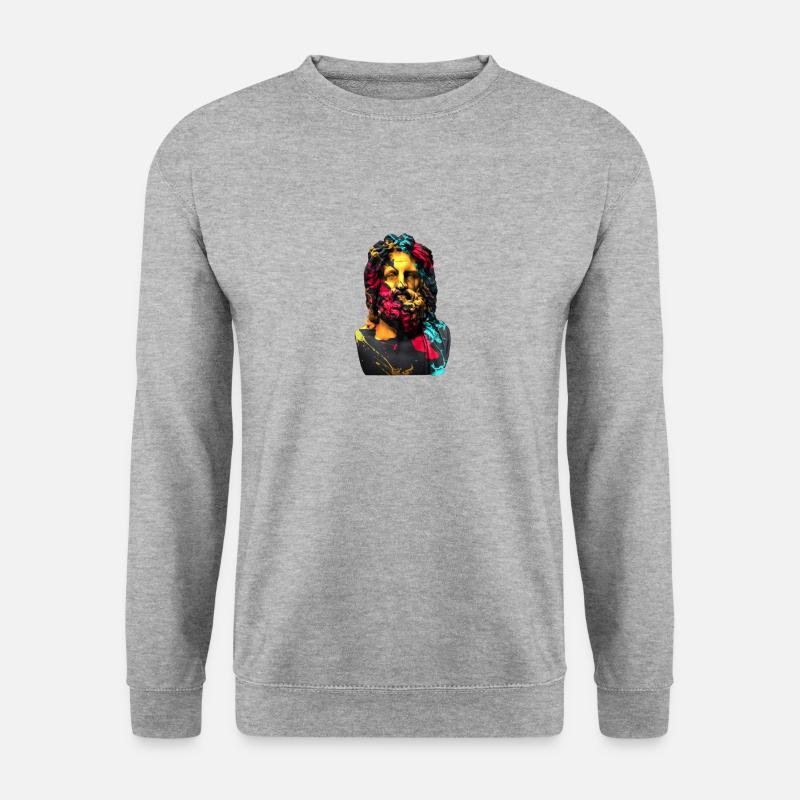 Zeus - Unisex Pullover - Weißgrau meliert